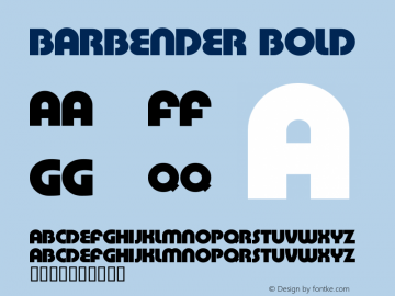 BarBender Bold OTF 1.000;PS 001.000;Core 1.0.29 Font Sample
