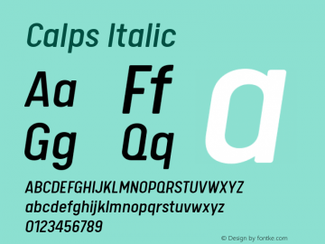 Calps Italic Version 1.000图片样张