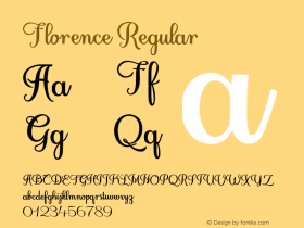 Florence  Font Sample