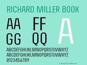 Richard Miller Book 1.000 Font Sample