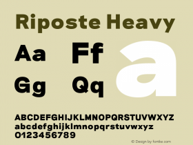 Riposte-Heavy Version 1.000;PS 001.000;hotconv 1.0.88;makeotf.lib2.5.64775 Font Sample