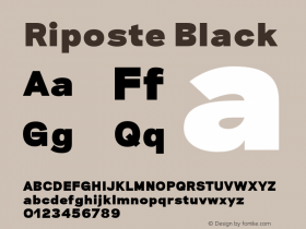 Riposte-Black Version 1.000;PS 001.000;hotconv 1.0.88;makeotf.lib2.5.64775 Font Sample