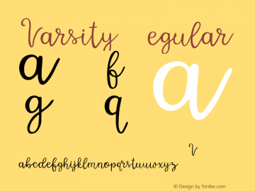 Varsity Version 1.011;Fontself Maker 2.2.1 Font Sample