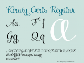 Kiraly Curls Version 1.00;January 30, 2018;FontCreator 11.0.0.2412 32-bit Font Sample