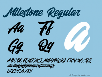 Milestone Version 1.000;PS 001.001;hotconv 1.0.56 Font Sample