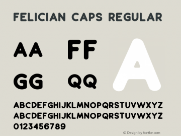 Felician Caps Version 1.000 Font Sample