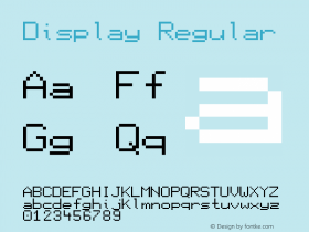 Display Regular Version 1.0 Font Sample