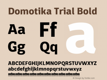 Domotika Trial Bold Version 1.000图片样张