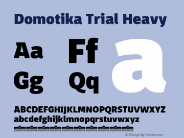 Domotika Trial Heavy Version 1.000 Font Sample