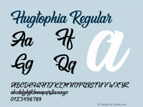 Hugtophia Version 1.000;PS 001.001;hotconv 1.0.56 Font Sample