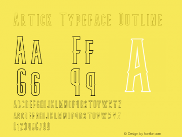 Artick Typeface Outline 1.000 Font Sample