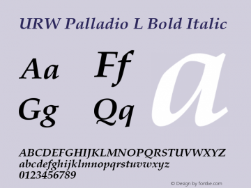 URW Palladio L Bold Italic 001.005图片样张