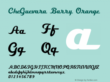 CheGuevara Barry Orange Version 1.000 Font Sample