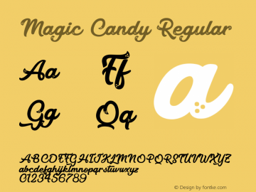 Magic Candy Version 1.000 Font Sample