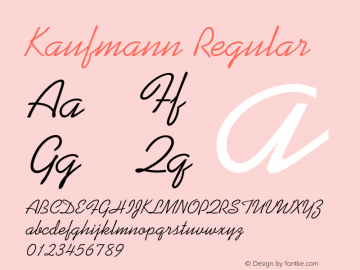 Kaufmann Regular 1.0 Font Sample