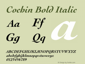 Cochin-BoldItalic 001.000图片样张