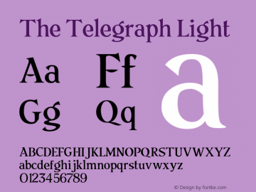 TheTelegraph-Light Version 1.000;PS 001.000;hotconv 1.0.88;makeotf.lib2.5.64775图片样张
