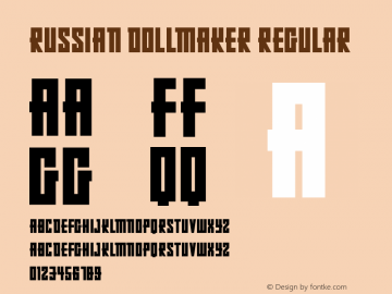 Russian Dollmaker Version 1.00 March 6, 2018, initial release Font Sample