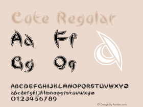 Cute Regular Macromedia Fontographer 4.1J 04.7.12 Font Sample