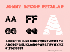 Jonny Decor Version 1.00 November 25, 2017, initial release Font Sample