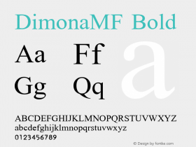 DimonaMF Bold 1.0 Fri Oct 11 10:26:24 1996 Font Sample