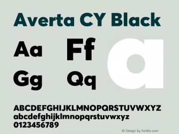 AvertaCY-Black Version 1.008 Font Sample