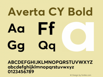 AvertaCY-Bold Version 1.008 Font Sample