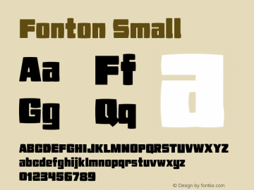 Fonton-Small Version 1.003;PS 001.003;hotconv 1.0.88;makeotf.lib2.5.64775图片样张