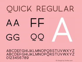 Quick Version 01.00 Font Sample