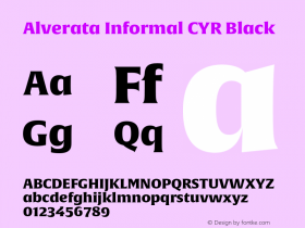 AlverataInformalCYRBlack Version 1.000图片样张