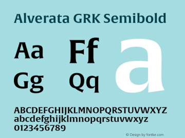 Alverata GRK Semibold Version 1.001图片样张