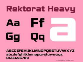 Rektorat Heavy Version 1.000 Font Sample