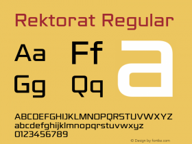 Rektorat Regular Version 1.000 Font Sample