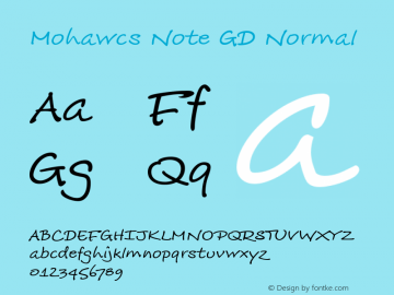 Mohawcs Note GD Normal mfgpctt-v1.86 Thu Oct 10 15:49:27 EDT 1996 Font Sample