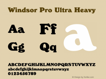 WindsorPro-UltraHeavy Version 1.00 Font Sample