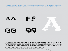 Turbulence (R.I.P Ikarus) Macromedia Fontographer 4.1 9-08-98 Font Sample