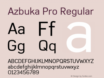 AzbukaPro Version 1.000 Font Sample