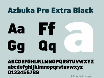 AzbukaPro-ExtraBlack Version 1.000 Font Sample