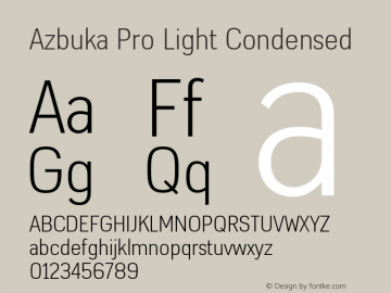 AzbukaPro-LightCondensed Version 1.000图片样张