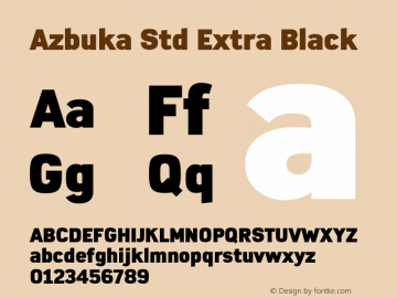 AzbukaStd-ExtraBlack Version 1.000 Font Sample