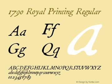 1790 Royal Printing W00 Italic Version 1.00图片样张