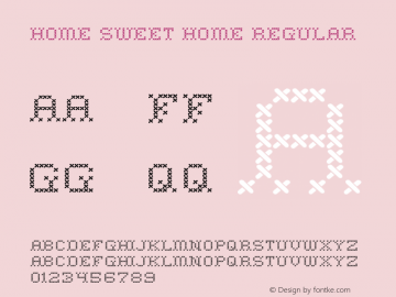 Home Sweet Home Regular Version 3.100 Font Sample