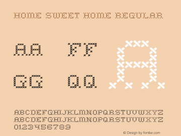 Home Sweet Home Regular OTF 3.100;PS 001.001;Core 1.0.29 Font Sample