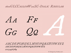 1822 GLC Caslon W00SC Italic Version 1.00 Font Sample