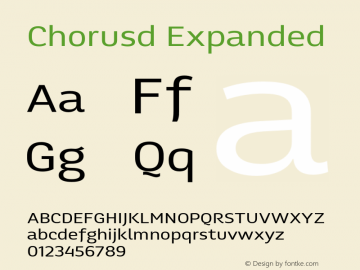 Chorusd-Expanded 001.001;com.myfonts.soneri.chorus.exp-reg.wfkit2.3T5U图片样张