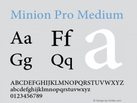 MinionPro-Medium Version 2.115;PS 2.000;hotconv 1.0.78;makeotf.lib2.5.61930 Font Sample