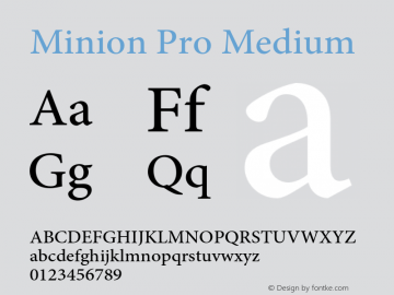 MinionPro-Medium Version 2.115;PS 2.000;hotconv 1.0.78;makeotf.lib2.5.61930 Font Sample