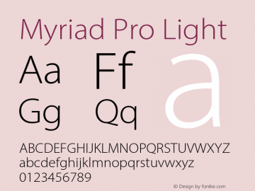 MyriadPro-Light Version 2.106;PS 2.000;hotconv 1.0.70;makeotf.lib2.5.58329图片样张