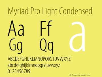 MyriadPro-LightCond Version 2.106;PS 2.000;hotconv 1.0.70;makeotf.lib2.5.58329图片样张