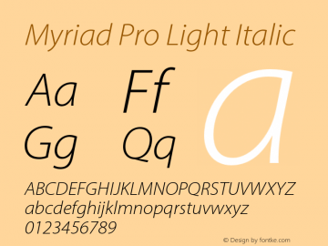 MyriadPro-LightIt Version 2.106;PS 2.000;hotconv 1.0.70;makeotf.lib2.5.58329图片样张